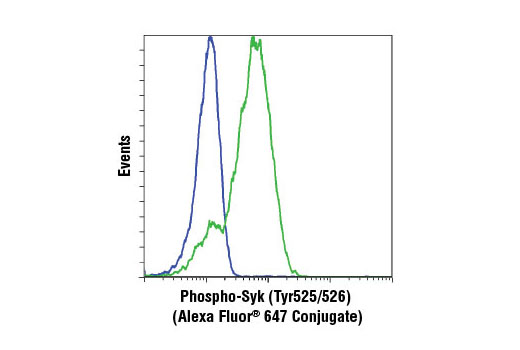 Flow Cytometry Image 1: Phospho-Syk (Tyr525/526) (C87C1) Rabbit mAb (Alexa Fluor® 647 Conjugate)