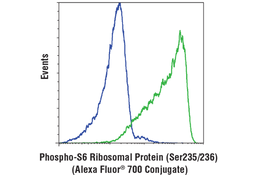 Flow Cytometry Image 1: Phospho-S6 Ribosomal Protein (Ser235/236) (D57.2.2E) XP® Rabbit mAb (Alexa Fluor® 700 Conjugate)