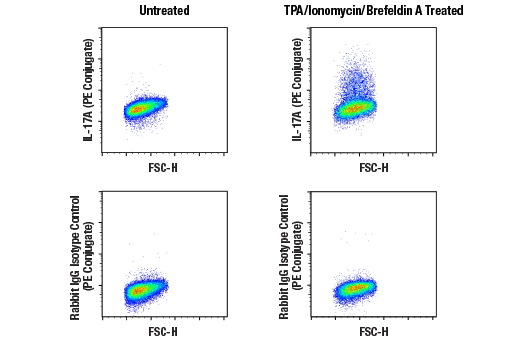 Flow Cytometry Image 1: IL-17A (D1X7L) Rabbit mAb (PE Conjugate)
