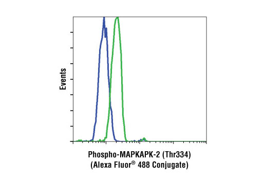 Flow Cytometry Image 1: Phospho-MAPKAPK-2 (Thr334) (27B7) Rabbit mAb (Alexa Fluor® 488 Conjugate)