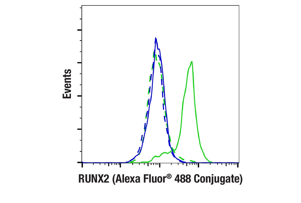 Flow Cytometry Image 1: RUNX2 (D1L7F) Rabbit mAb (Alexa Fluor<sup>®</sup> 488 Conjugate)