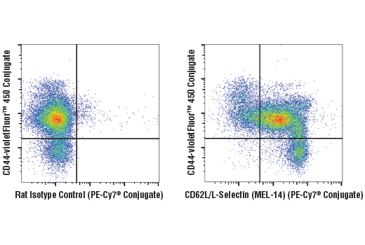 Flow Cytometry Image 1: CD62L/L-Selectin (MEL-14) Rat mAb (PE-Cy7<sup>®</sup> Conjugate)