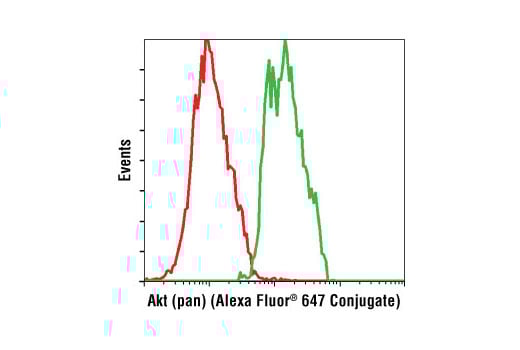 Flow Cytometry Image 1: Akt (pan) (C67E7) Rabbit mAb (Alexa Fluor<sup>®</sup> 647 Conjugate)