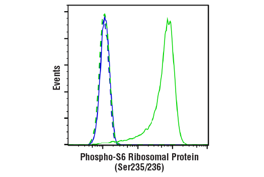 Flow Cytometry Image 1: Phospho-S6 Ribosomal Protein (Ser235/236) (D57.2.2E) XP<sup>®</sup> Rabbit mAb (BSA and Azide Free)
