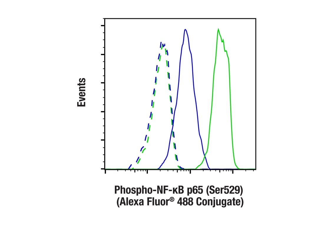 Flow Cytometry Image 1: Phospho-NF-κB p65 (Ser529) (E3K3J) Rabbit mAb (Alexa Fluor<sup>®</sup> 488 Conjugate)