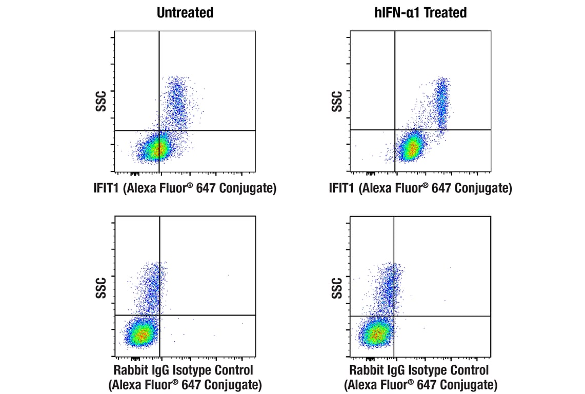 Flow Cytometry Image 1: IFIT1 (D2X9Z) Rabbit mAb (Alexa Fluor<sup>®</sup> 647 Conjugate)