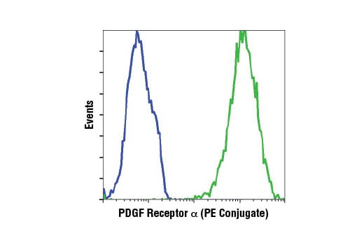 Flow Cytometry Image 1: PDGF Receptor α (D13C6) XP<sup>®</sup> Rabbit mAb (PE Conjugate)