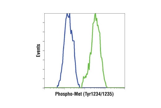 Flow Cytometry Image 1: Phospho-Met (Tyr1234/1235) (D26) XP<sup>®</sup> Rabbit mAb (BSA and Azide Free)