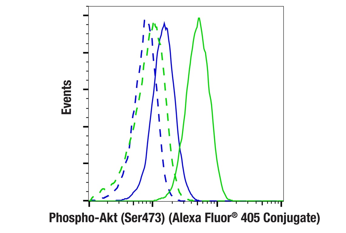 Flow Cytometry Image 1: Phospho-Akt (Ser473) (D9E) XP® Rabbit mAb (Alexa Fluor® 405 Conjugate)