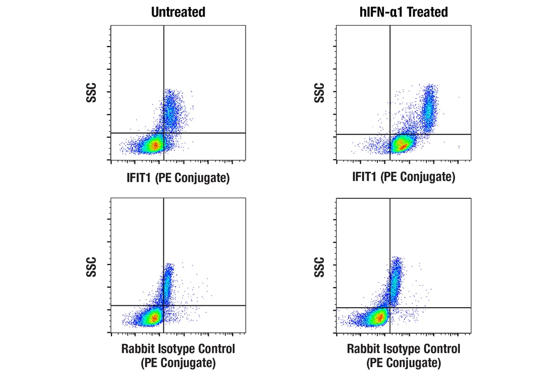 Flow Cytometry Image 1: IFIT1 (D2X9Z) Rabbit mAb (PE Conjugate)