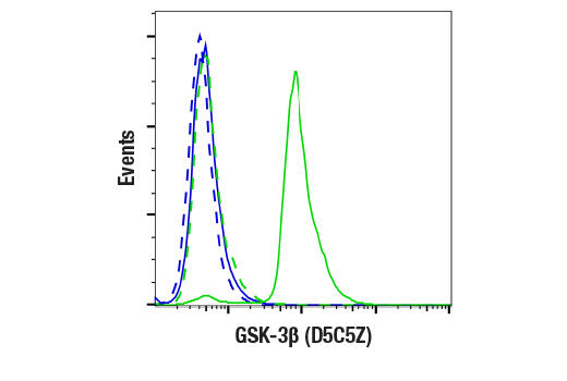 Flow Cytometry Image 1: GSK-3β (D5C5Z) XP<sup>®</sup> Rabbit mAb (BSA and Azide Free)