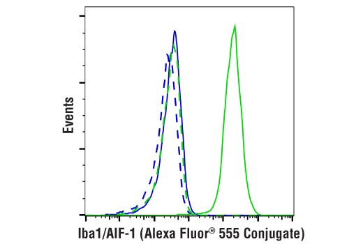 Flow Cytometry Image 1: Iba1/AIF-1 (E4O4W) XP<sup>®</sup> Rabbit mAb (Alexa Fluor<sup>®</sup> 555 Conjugate)