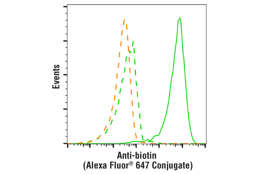 Flow Cytometry Image 1: Anti-biotin (D5A7) Rabbit mAb (Alexa Fluor® 647 Conjugate)