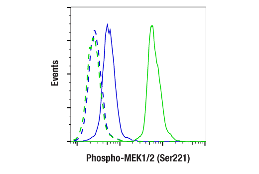 Flow Cytometry Image 1: Phospho-MEK1/2 (Ser221) (166F8) Rabbit mAb
