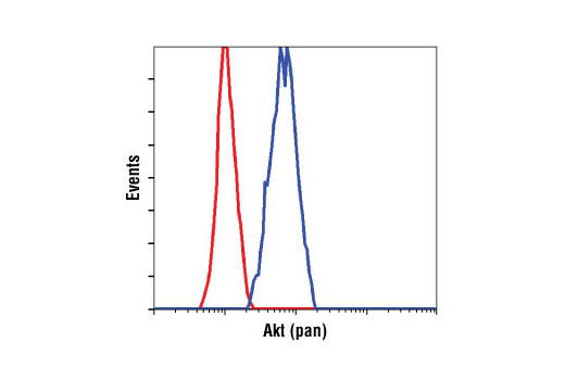 Flow Cytometry Image 1: Akt (pan) (C67E7) Rabbit mAb