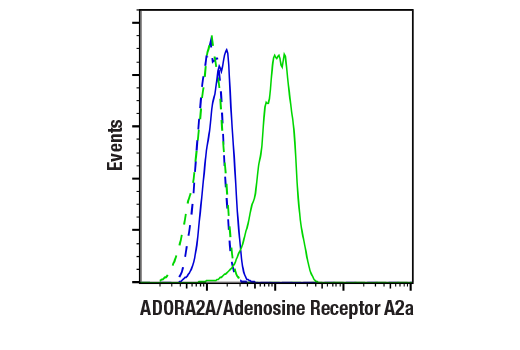 Flow Cytometry Image 1: ADORA2A/Adenosine Receptor A2a (E6M3W) Rabbit mAb