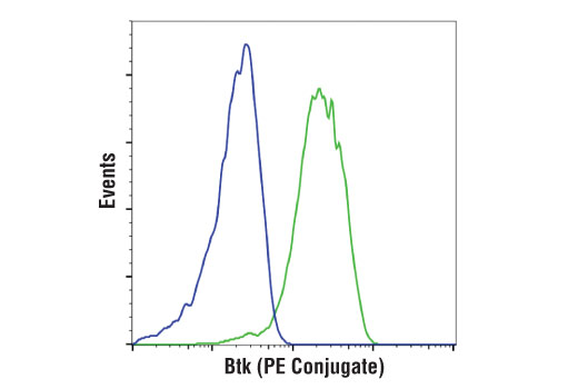 Flow Cytometry Image 1: Btk (D6T2C) Mouse mAb (PE Conjugate)