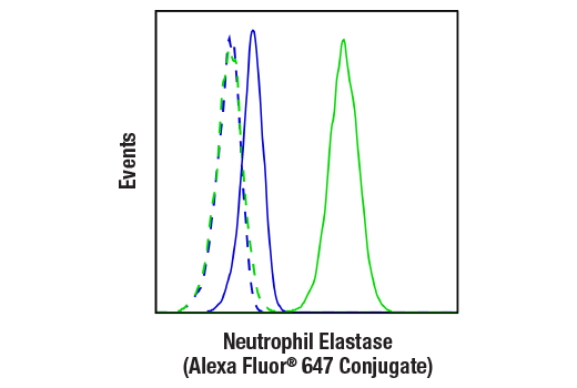 Flow Cytometry Image 1: Neutrophil Elastase (E6K6Q) Rabbit mAb (Alexa Fluor® 647 Conjugate)