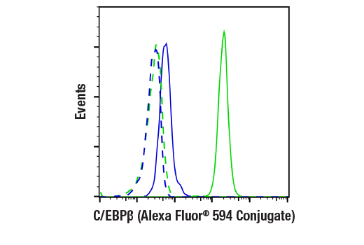 Flow Cytometry Image 1: C/EBPβ (E2K1U) Rabbit mAb (Alexa Fluor® 594 Conjugate)