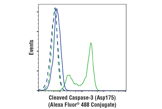 Flow Cytometry Image 1: Cleaved Caspase-3 (Asp175) Antibody (Alexa Fluor® 488 Conjugate)